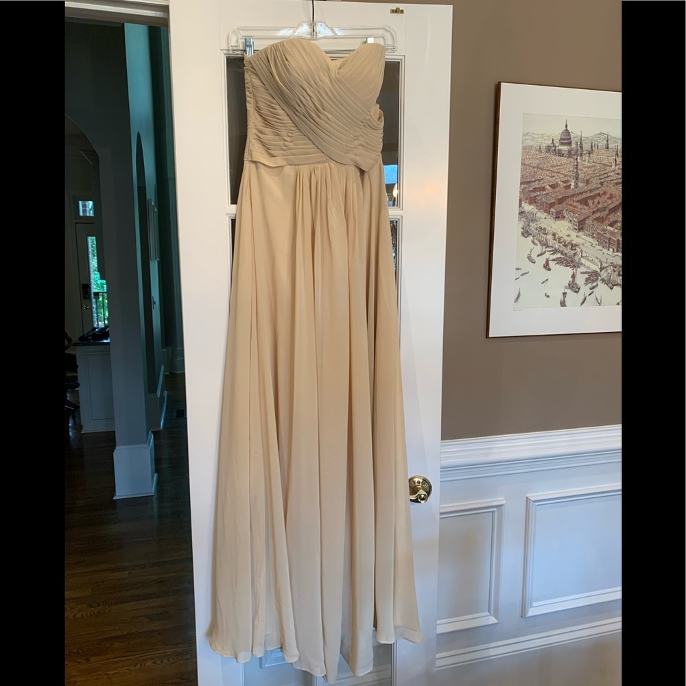 Champagne Strapless Bridesmaid Dress NWT Size 4